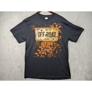 Vintage 2013 USA Off Road Get Dirty Black Shirt LARGE Four Wheeler JP Magazine